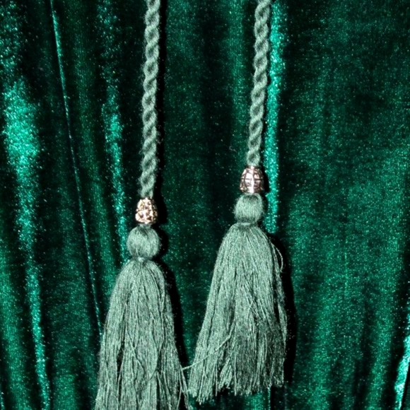 LISTICLE Green Velvet Ruffle Pleated Dress - Picture 13 of 13